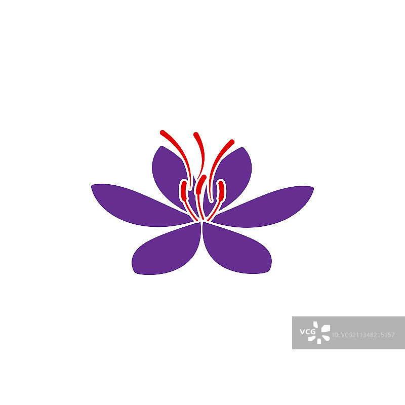 番红花图标设计模板图片素材