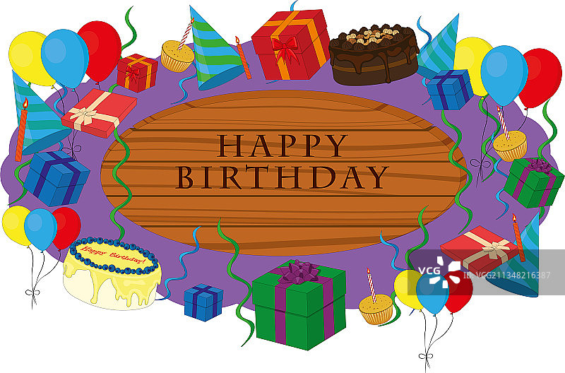 生日快乐纸杯蛋糕图片素材