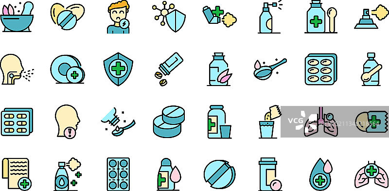 止咳糖浆图标扁平化设计图片素材