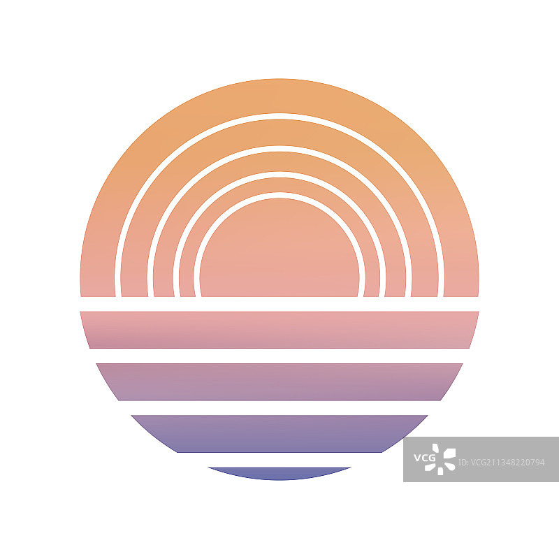 条纹日落背景设计图片素材