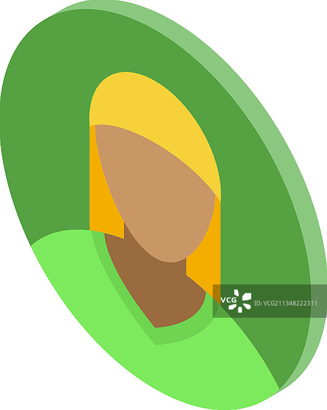 女性用户图标2.5D人物图片素材