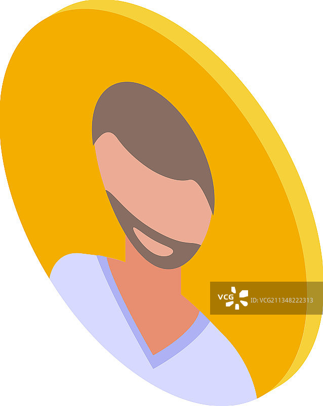 胡须头像2.5D面部男士图片素材