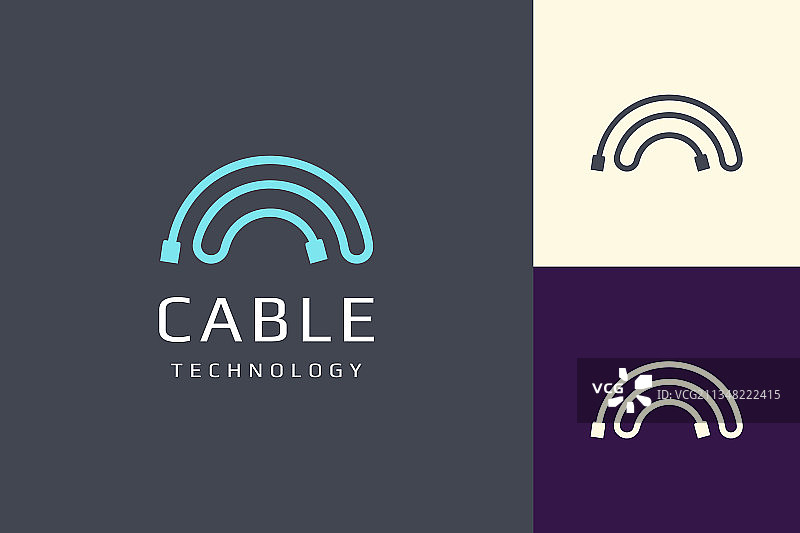 简洁现代形状的电线标志图片素材