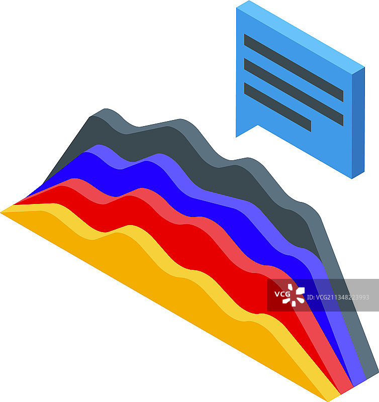 金融商业图表示意2.5D网页图片素材