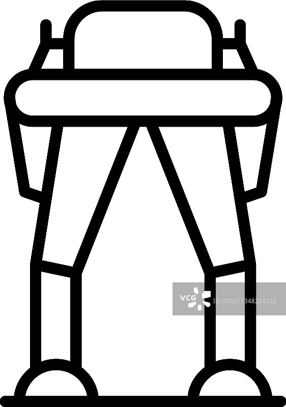 外骨骼背部图标轮廓机器人套装图片素材