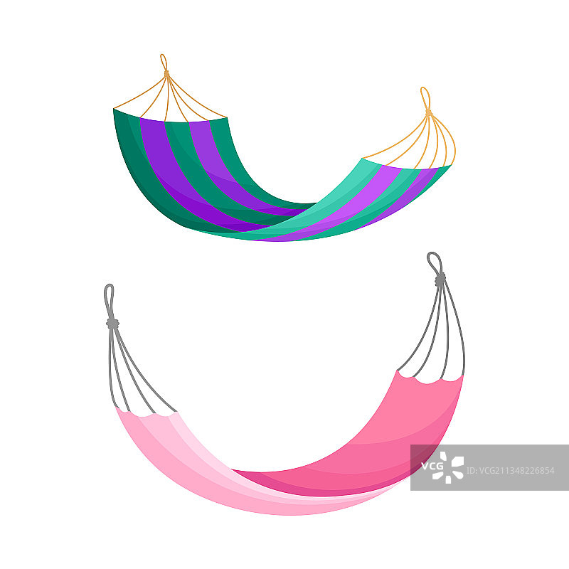 悬挂式纺织吊床绳索图片素材