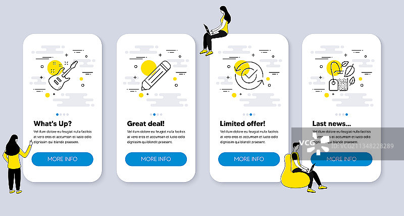 如电吉他等线性图标图片素材