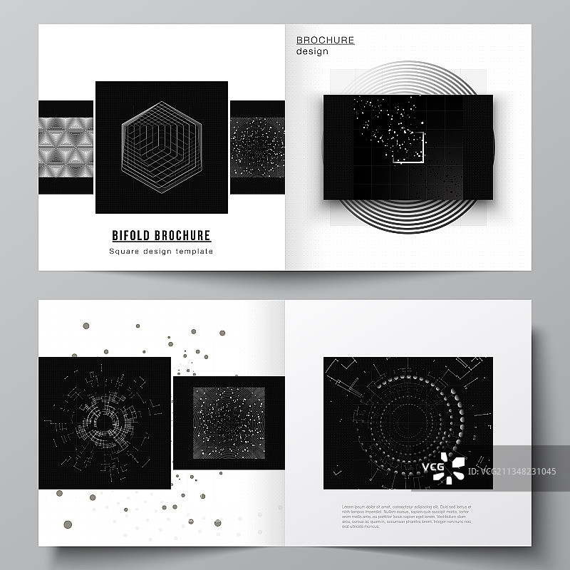 两款正方形封面模板版式图片素材