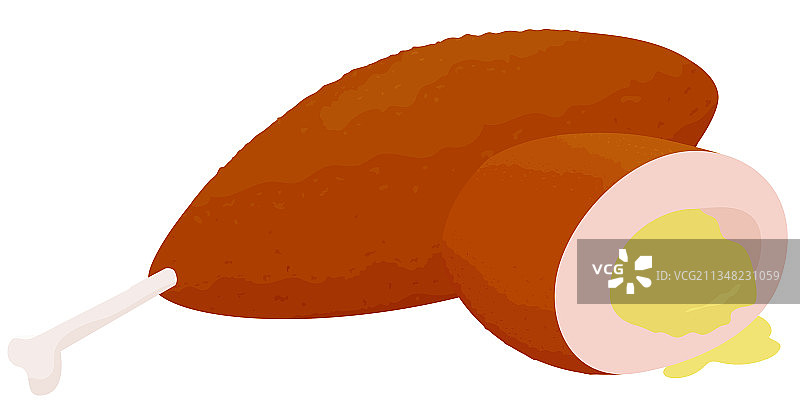 卡通炸鸡排图片素材