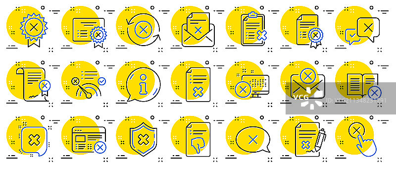 拒绝或取消线条图标图片素材