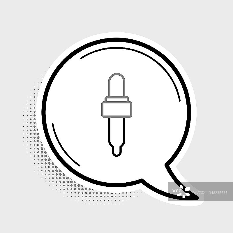 灰色背景上的油滴管图标图片素材