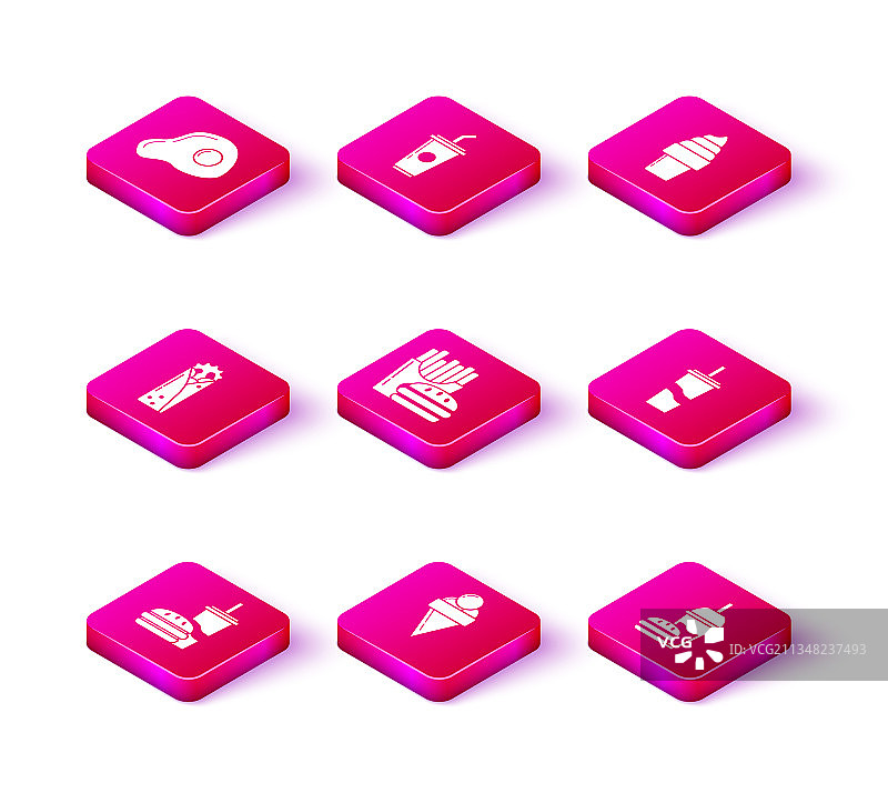 纸艺玻璃吸管汉堡图片素材