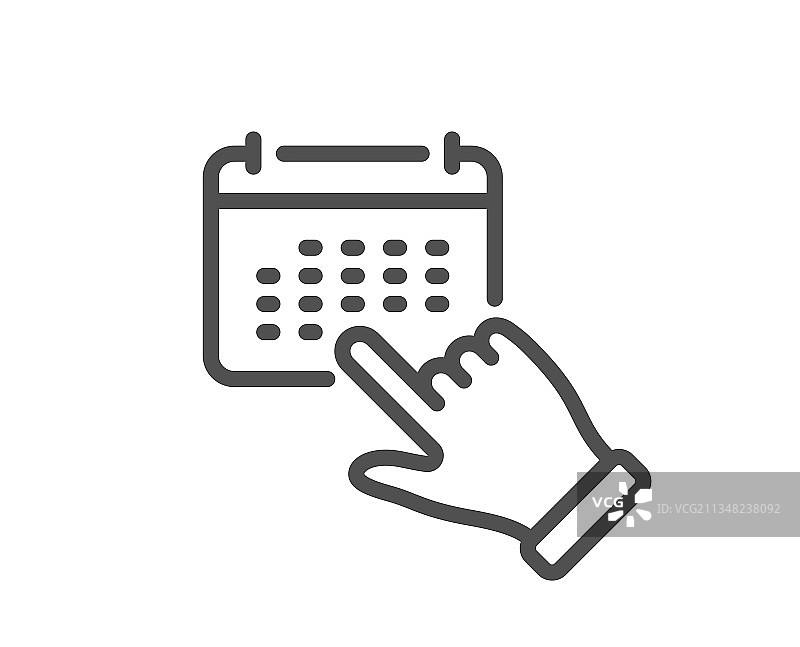 活动点击线性图标日程计划标志图片素材