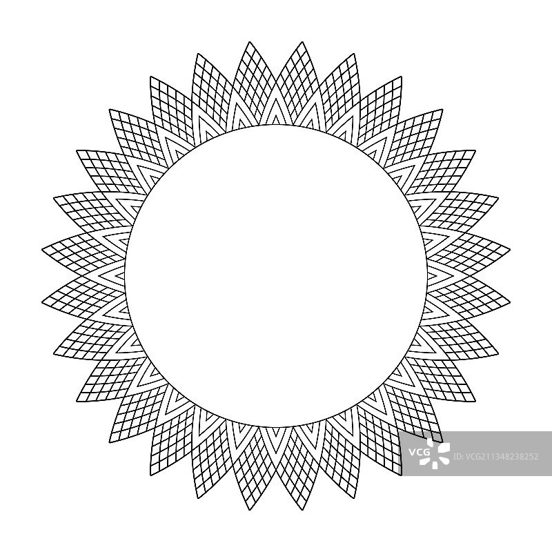 装饰画框圆形图案图片素材