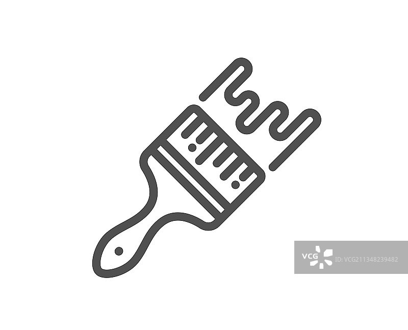 油漆刷线条图标墙面油漆刷标志图片素材