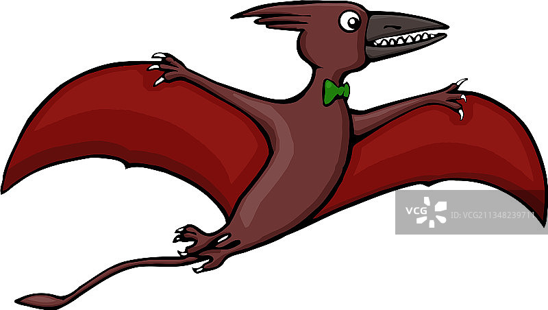 戴领结的翼手龙图片素材