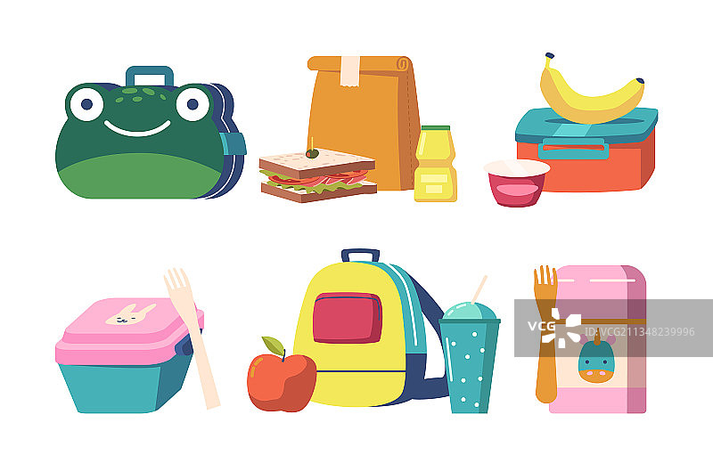 学校午餐盒合集图片素材