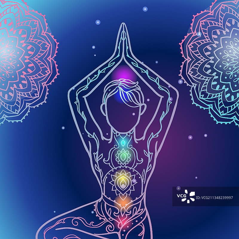 瑜伽男人物装饰图案图片素材