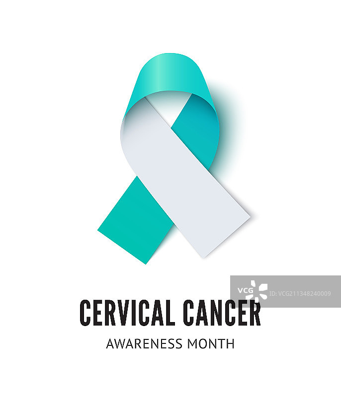 宫颈癌意识丝带图片素材