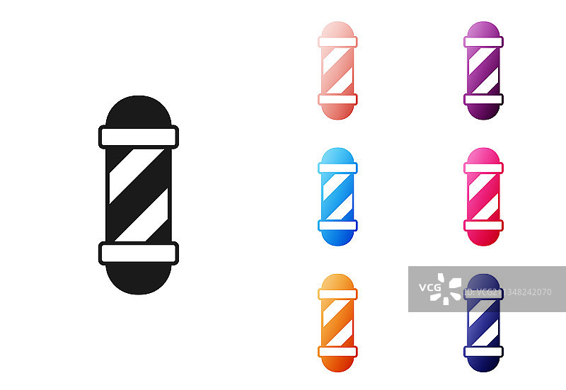 黑色经典理发店标志图片素材