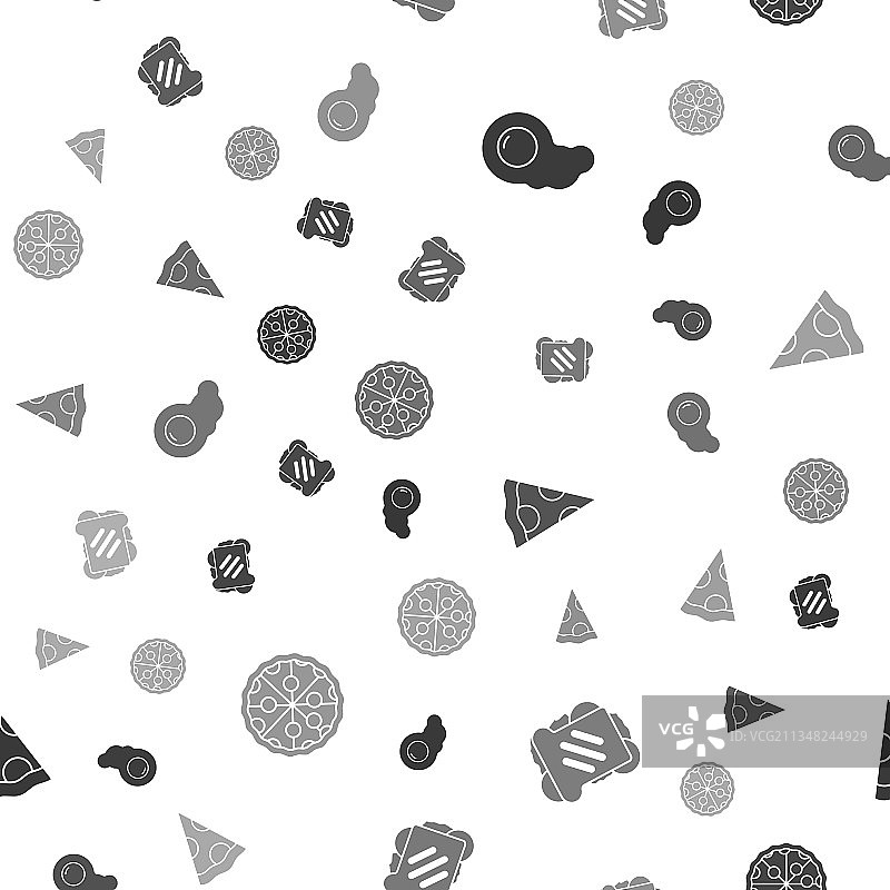 炒鸡蛋三明治、披萨切片图片素材