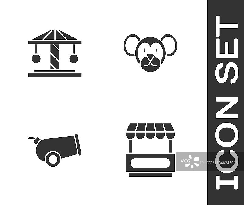 街头快餐车旋转木马图片素材