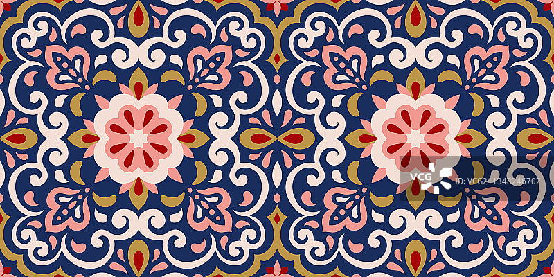 Azulejos瓷砖无缝图案图片素材