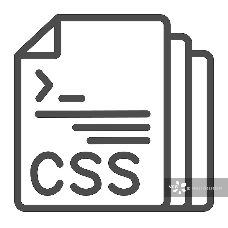 CSS代码文档文件线性图标编程图片素材