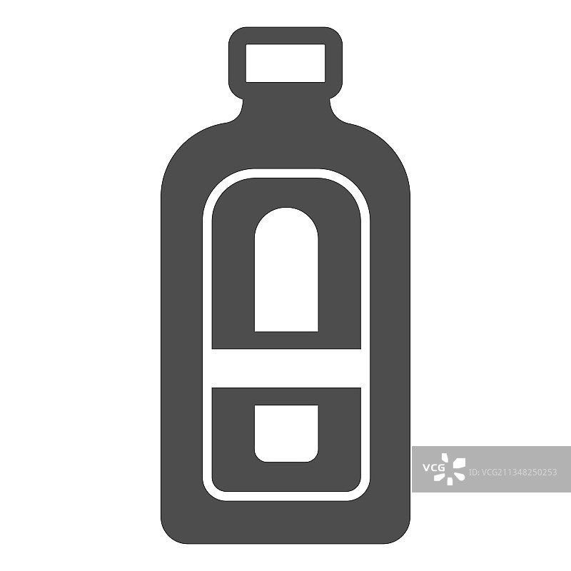 贝赫洛夫卡酒瓶实体图标（酒吧概念）图片素材