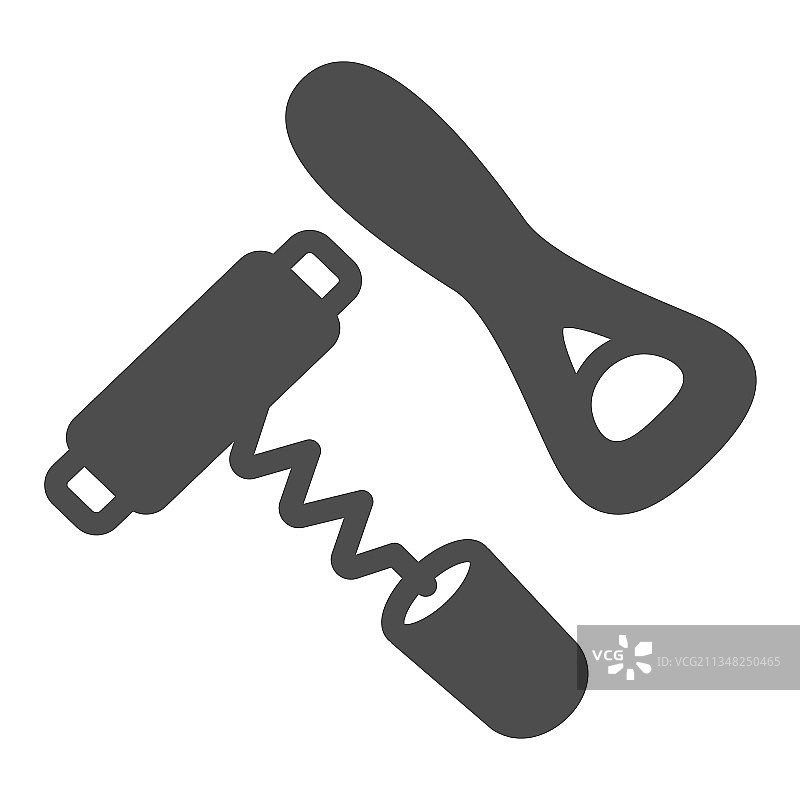 螺旋开瓶器实体图标图片素材