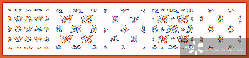 异想天开的风格，版画蝴蝶图片素材