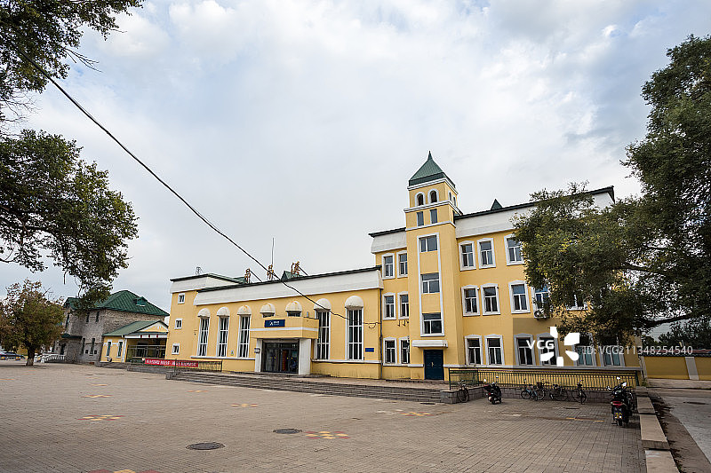 黑龙江省齐齐哈尔市罗西亚大街昂昂溪火车站图片素材