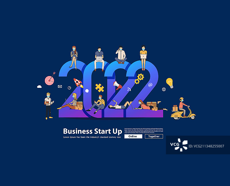 2022新年商务人士合作图片素材