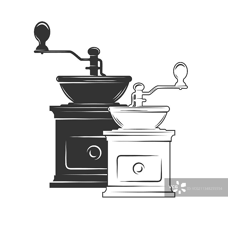 咖啡研磨机剪影图片素材