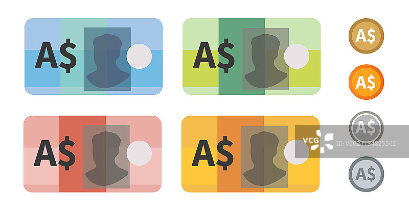 澳大利亚元纸币图片素材