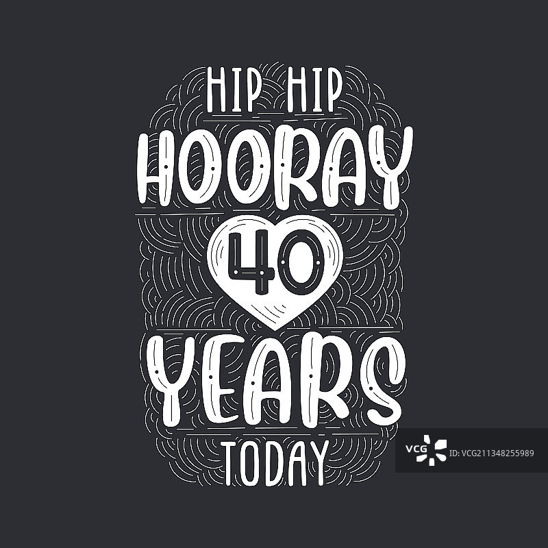 欢呼吧！40周年生日快乐图片素材
