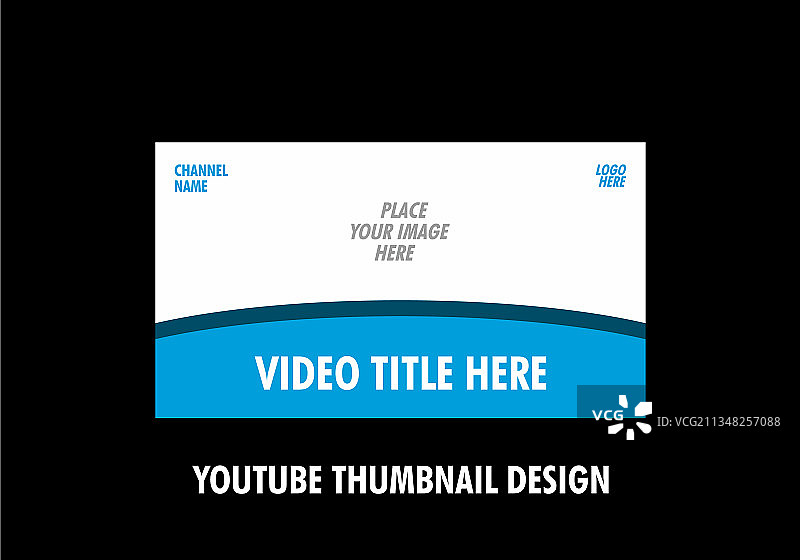 彩色可编辑的YouTube缩略图设计图片素材