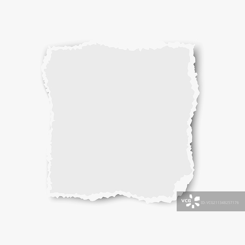 白色背景上的撕裂纸张图片素材