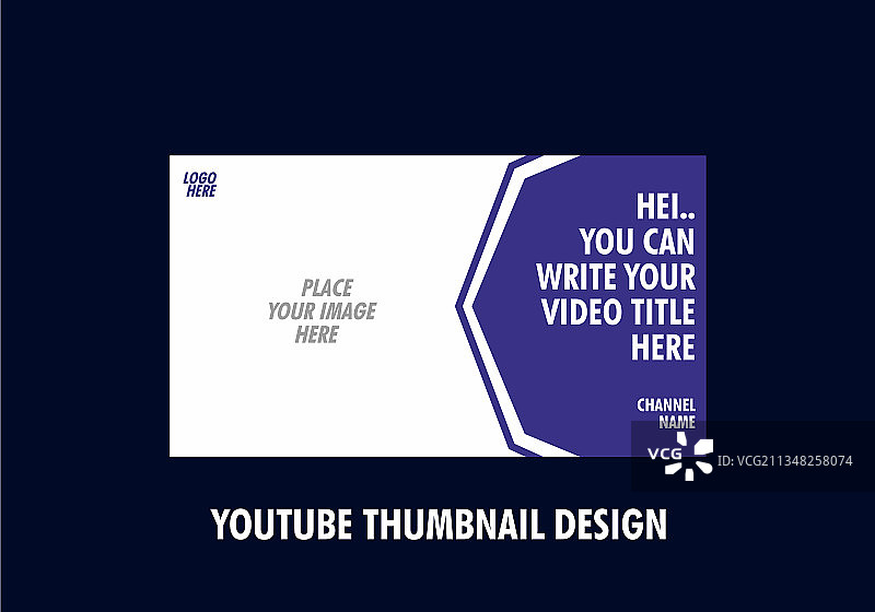 彩色可编辑的YouTube缩略图设计图片素材