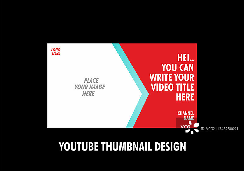 彩色可编辑的YouTube缩略图设计图片素材
