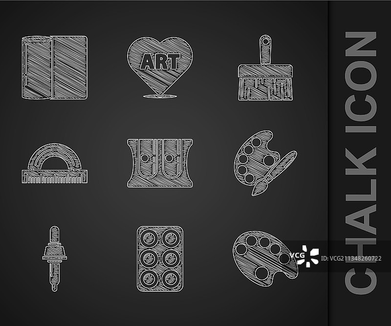 卷笔刀盒装水彩颜料套装图片素材