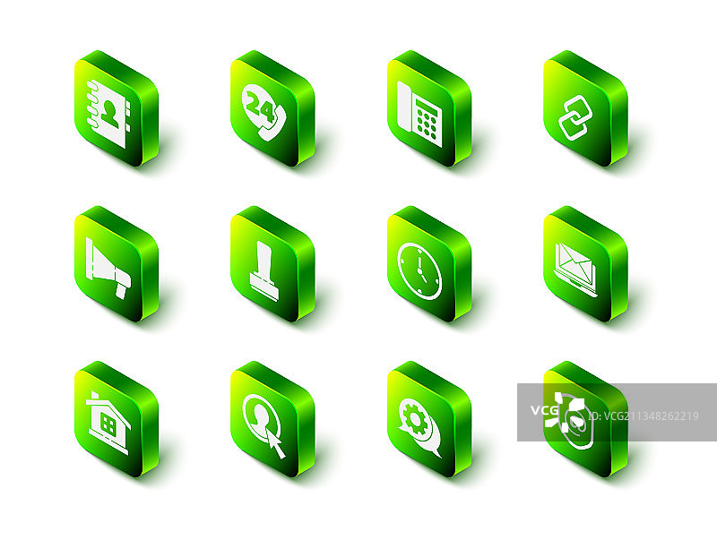 24小时电话支持链环笔记本电脑套装图片素材