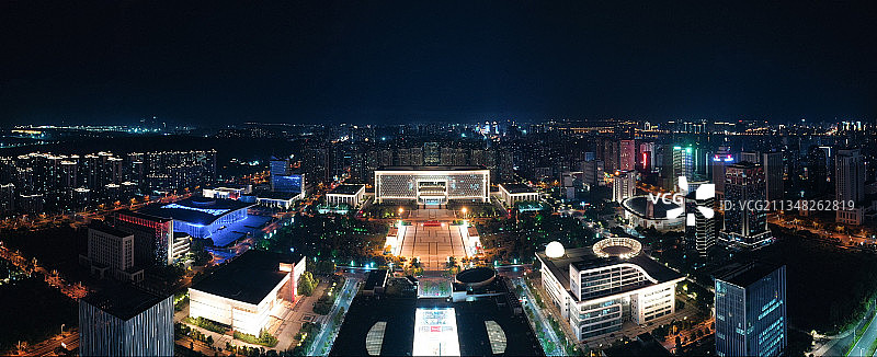 江西省吉安市吉州区城南片区夜景图片素材