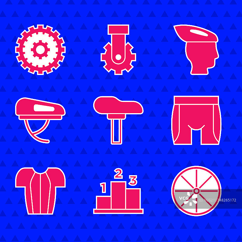 自行车座椅在体育获奖者领奖台上图片素材