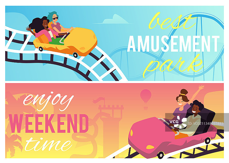 游乐园web banner或横幅海报图片素材