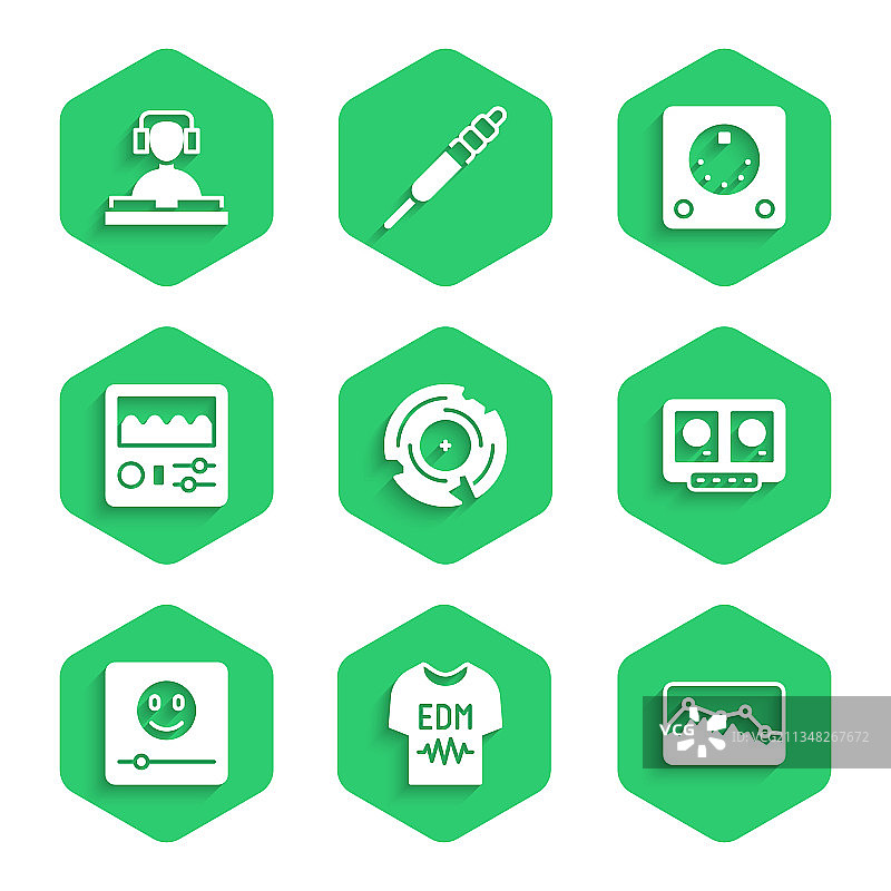 黑胶唱片T恤音乐均衡器DJ素材图片素材