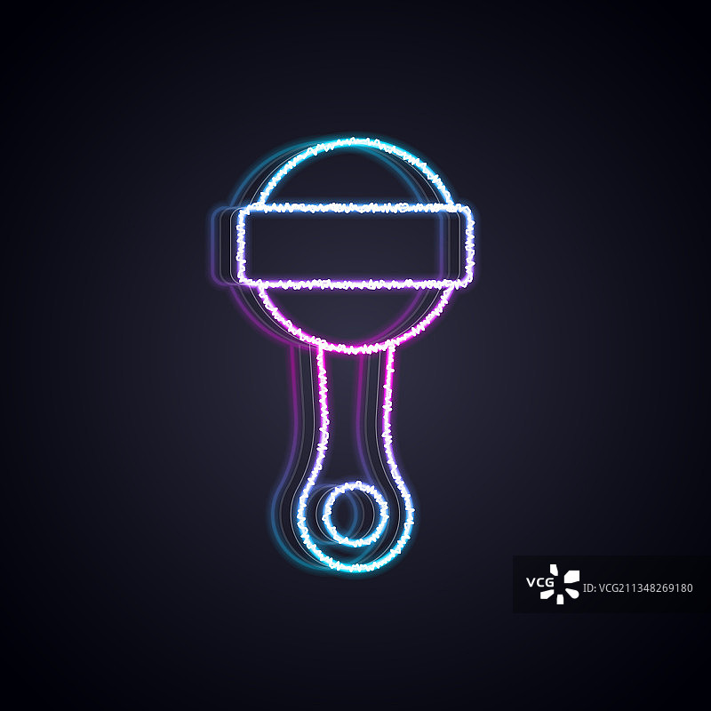 发光的霓虹灯线条拨浪鼓婴儿玩具图标图片素材