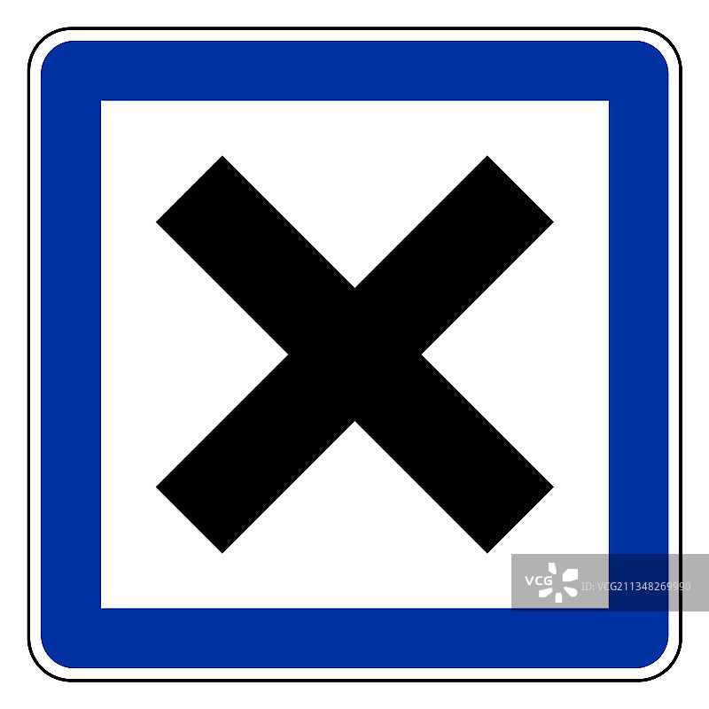 十字路口和道路标志图片素材