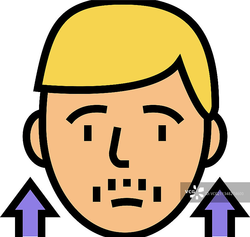 性早熟内分泌彩色图标图片素材