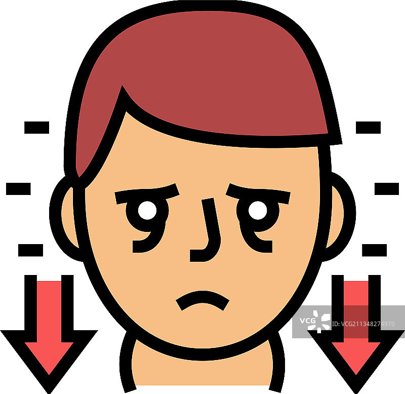甲状腺机能亢进内分泌彩色图标图片素材
